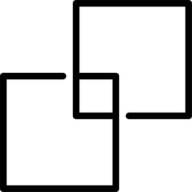 Intersect web simgesi, basit illüstrasyon