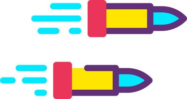 mermiler web simgesi vektör illüstrasyonu