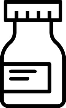 İlaç şişesi. Web simgesi basit illüstrasyon