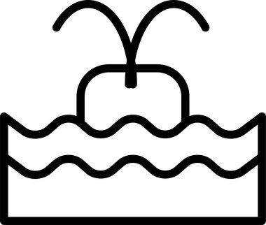 balina ağı simgesi, yaz vektör resimleme