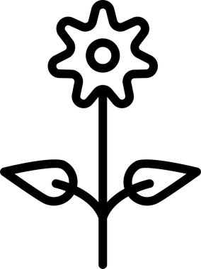 Çiçek. Web simgesi basit illüstrasyon