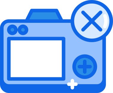 kamera web simgesi, basit vektör illüstrasyonu 