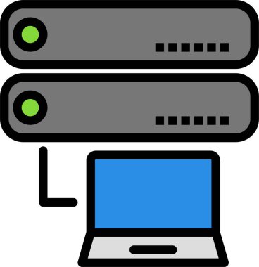 Sunucu. Web simgesi basit illüstrasyon