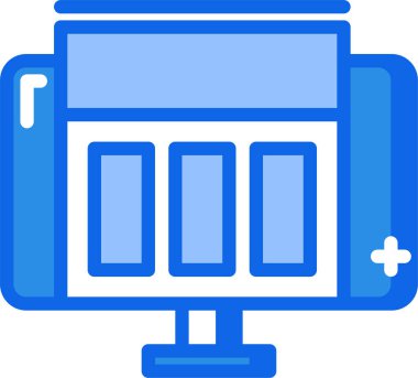 Göster. Web simgesi basit illüstrasyon