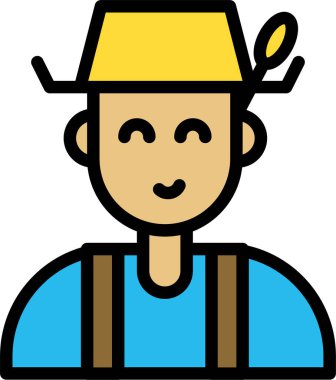 Adamım. Web simgesi basit illüstrasyon