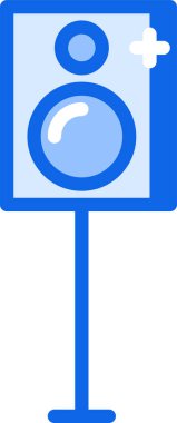 mavi bir araba işareti.