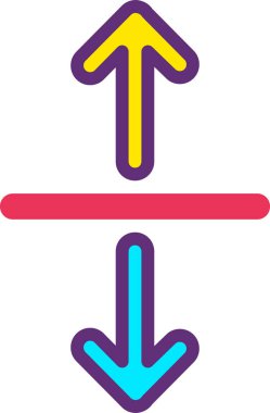 satır okları web simgesi, basit vektör tasarımı