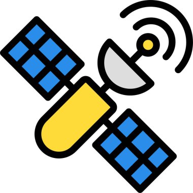 Uydu. Web simgesi basit illüstrasyon