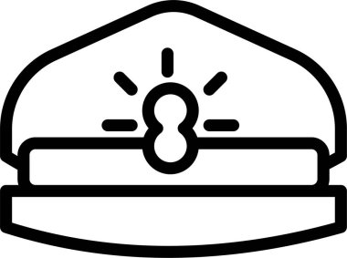 Denizci şapkası. Web simgesi basit illüstrasyon