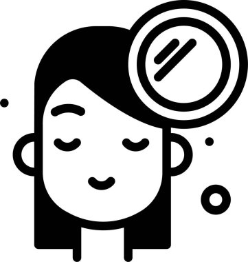 Kadın. Web simgesi basit illüstrasyon