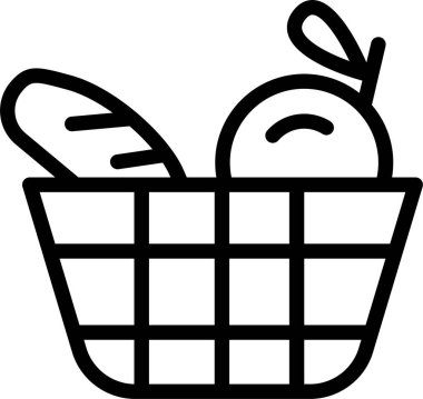 Alışveriş sepeti. Basit resimleme