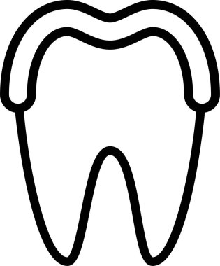 Diş. Web simgesi basit illüstrasyon