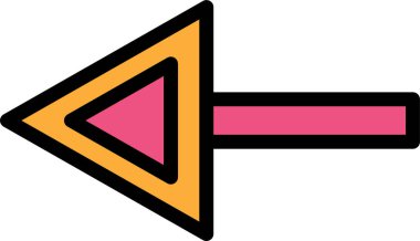 Düz dizayn simgesinin basit ve minimalist vektör çizimi