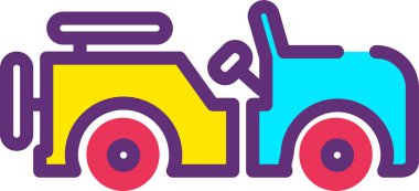 Araç ikonu. Web için otomatik çekici vektör simgelerinin basit illüstrasyonu