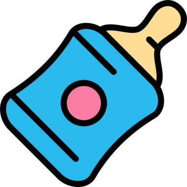 süt simgesi, vektör illüstrasyonu