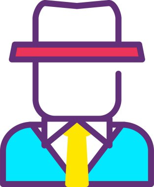 Şapka. Web simgesi basit illüstrasyon