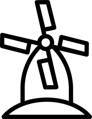 Yel değirmeni Web simgesi basit illüstrasyon
