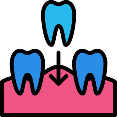 Diş simgesi, vektör çizimi