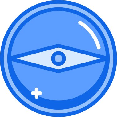 pusula web simgesi, basit vektör illüstrasyonu