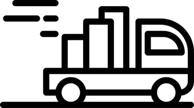 Teslimat. Web simgesi basit illüstrasyon