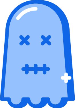 Hayalet simgesi, vektör illüstrasyonu beyaz arkaplanda izole edildi  