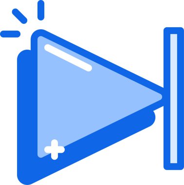 Oynayın. Web simgesi basit illüstrasyon