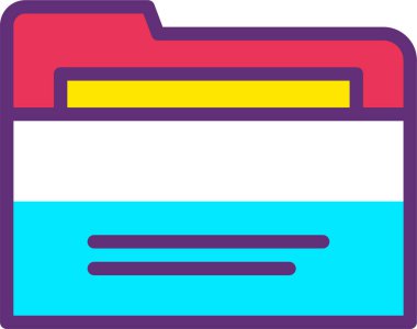 Beyaz arkaplanda izole edilmiş dizin simgesi ve vektör illüstrasyonu   