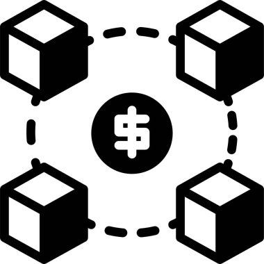 para ve finansal web simgesi, basit vektör illüstrasyonu   