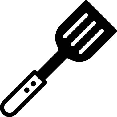 spatula simgesi, vektör illüstrasyonu beyaz arkaplanda izole edildi
