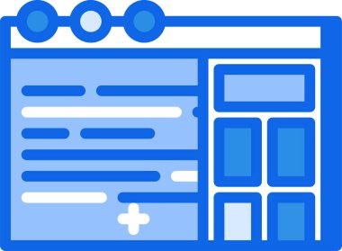 Arayüz web simgesi, basit vektör illüstrasyonu