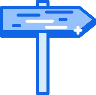 İşaret levhası Web simgesi basit illüstrasyon