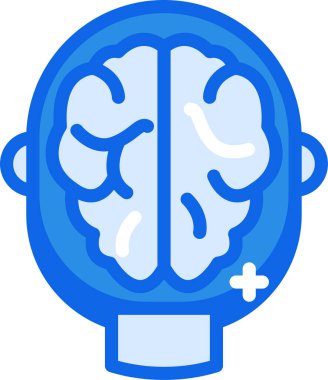 Beyin web simgesi, basit vektör illüstrasyonu  