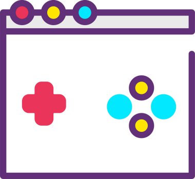 tarayıcı oyun vektör simgesi beyaz üzerinde izole