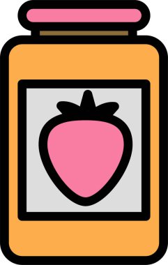 Reçel. Web simgesi basit illüstrasyon