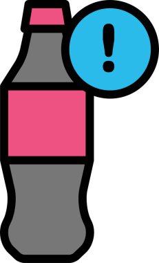 kola web simgesi, basit vektör illüstrasyonu