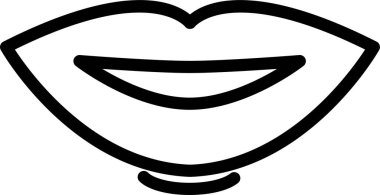 Dudaklar. Web simgesi basit illüstrasyon