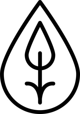 Yaprak. Web simgesi basit illüstrasyon