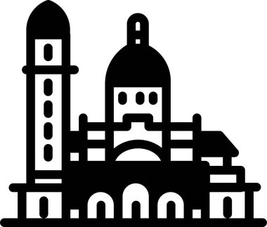 cami katı simgesi, basit vektör illüstrasyonu