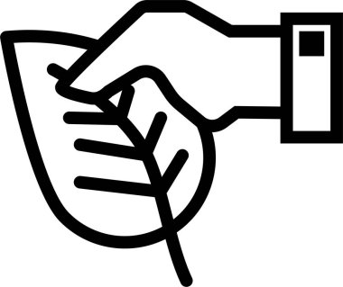 Ağacı tutan bir el. vektör illüstrasyonu