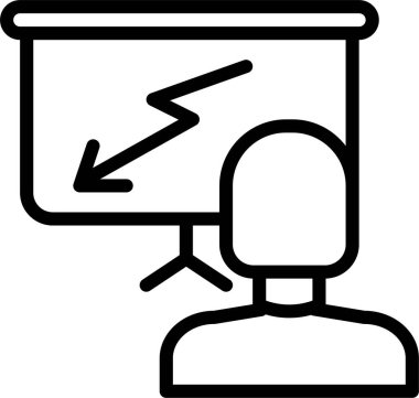 Sunum. Web simgesi basit illüstrasyon