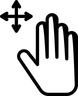 El hareketi simgesi, vektör illüstrasyonu