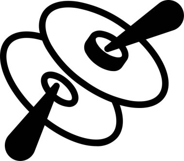 Tek bir siyah beyaz simgesinin vektör illüstrasyonu