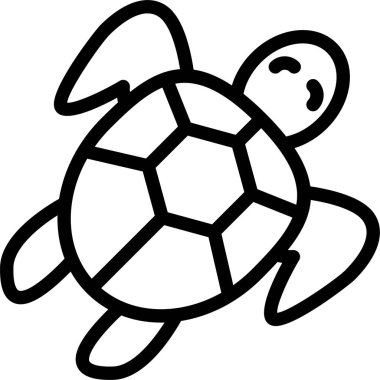 Kaplumbağa Ağı simgesi basit illüstrasyon