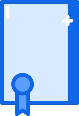 Soyut arkaplanda mavi tuş simgesi izole edildi