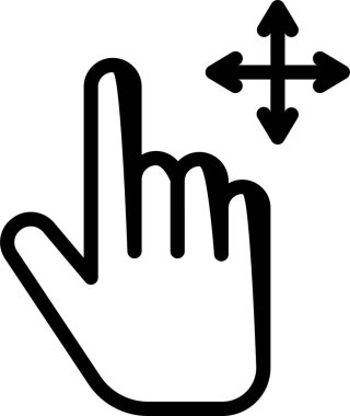 El hareketi simgesi, vektör illüstrasyonu