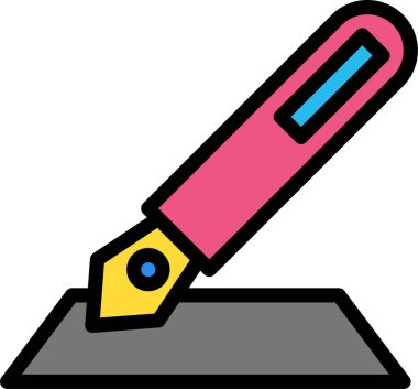 Kalem. Web simgesi basit illüstrasyon