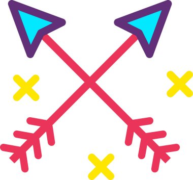 ok ok web simgesi, basit vektör illüstrasyonu