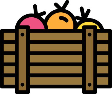 Çiftlik. Web simgesi basit illüstrasyon