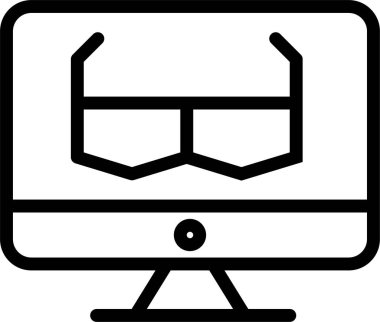 Bilgisayar. Web simgesi basit illüstrasyon