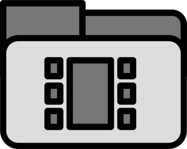 Beyaz arkaplanda izole edilmiş dizin simgesi ve vektör illüstrasyonu 